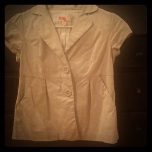 Tan short sleeve blazer